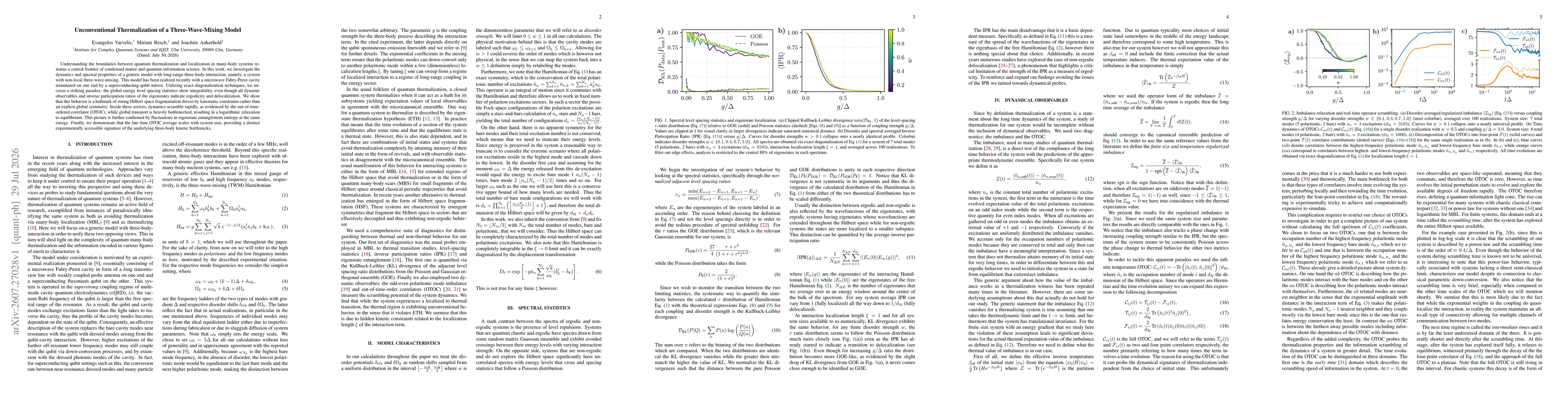 Thumbnail for Unconventional Thermalization of a Three-Wave-Mixing Model