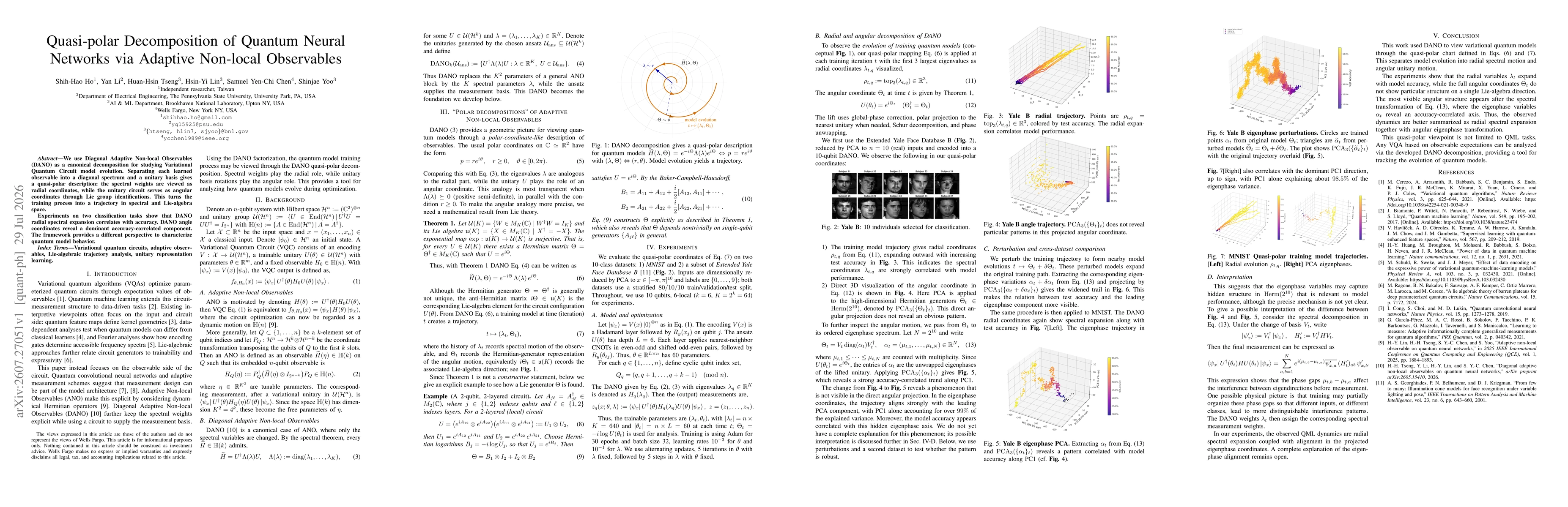 Thumbnail for Quasi-polar Decomposition of Quantum Neural Networks via Adaptive Non-local Observables