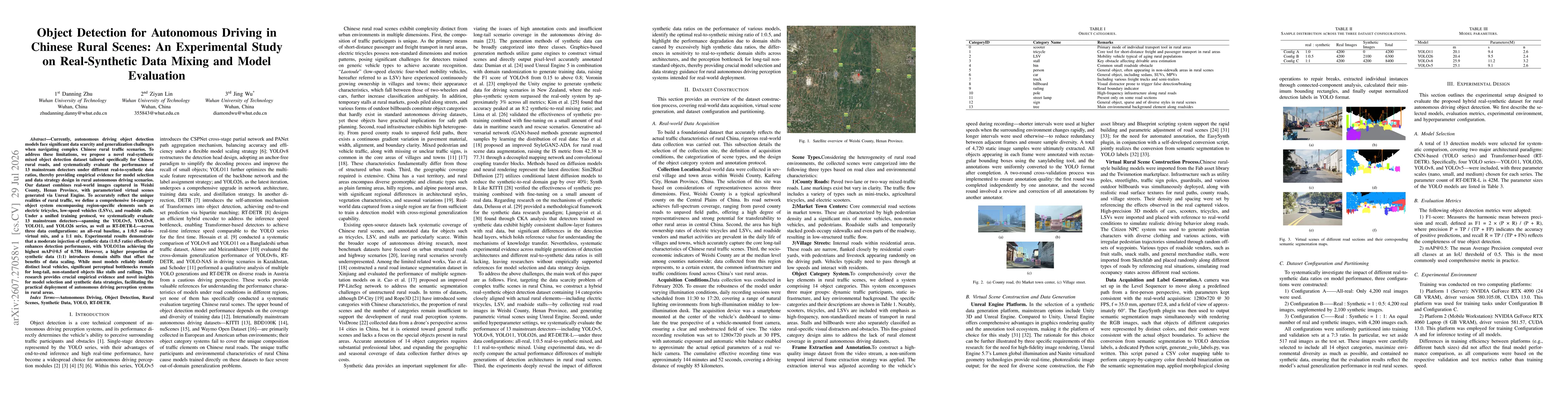 Thumbnail for Object Detection for Autonomous Driving in Chinese Rural Scenes: An Experimental Study on Real-Synthetic Data Mixing and Model Evaluation