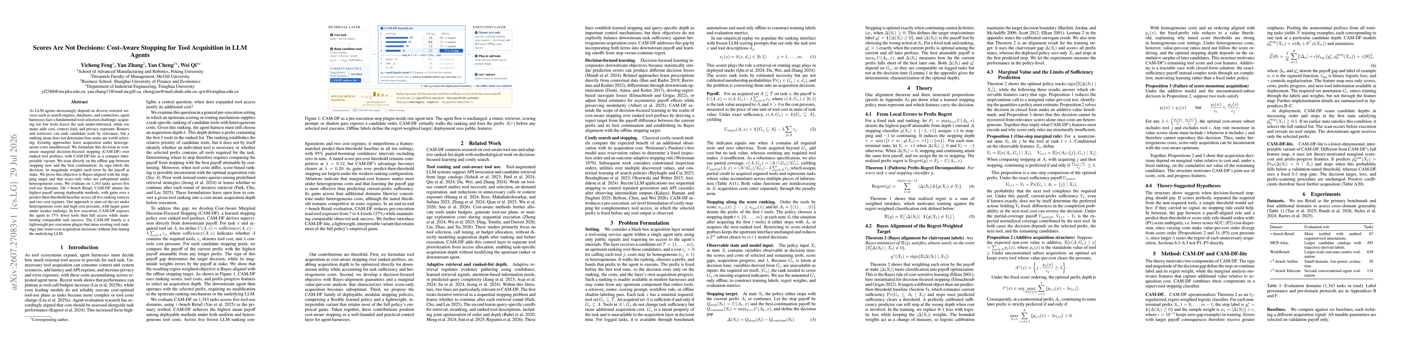 Thumbnail for Scores Are Not Decisions: Cost-Aware Stopping for Tool Acquisition in LLM Agents