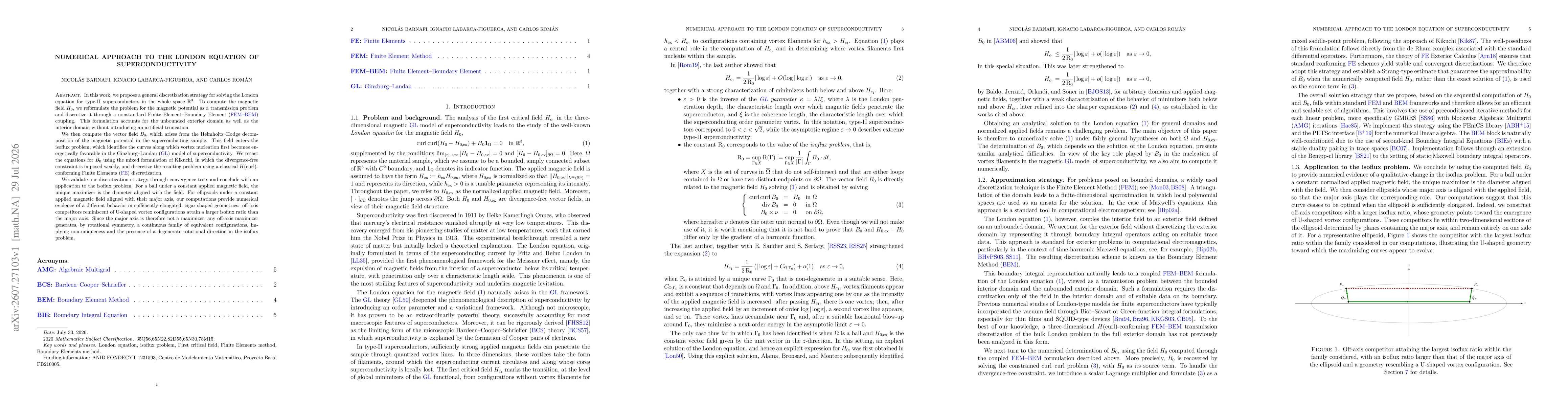 Thumbnail for Numerical approach to the London Equation of superconductivity