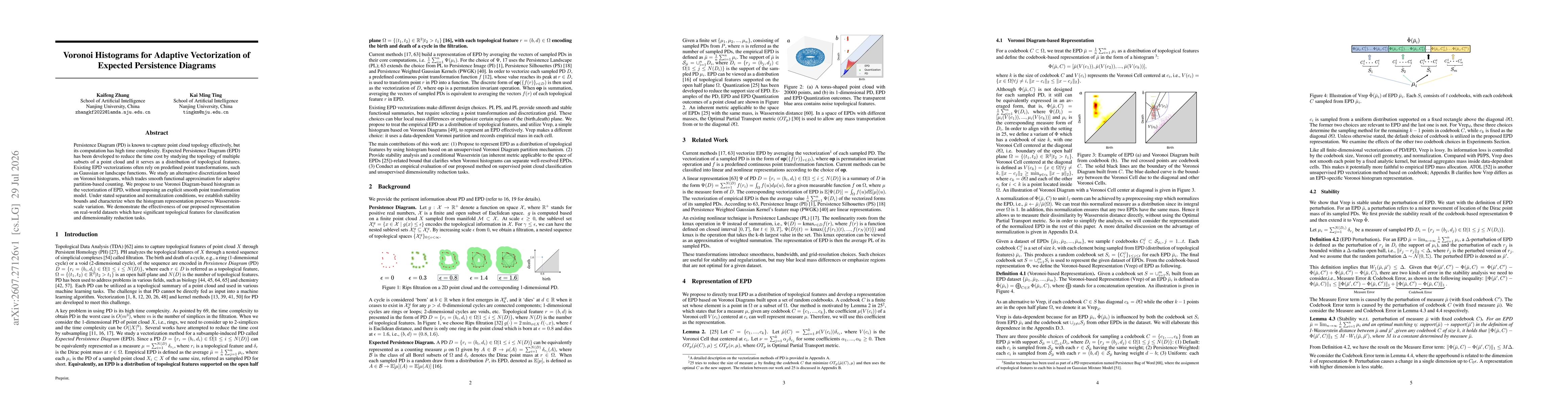 Thumbnail for Voronoi Histograms for Adaptive Vectorization of Expected Persistence Diagrams