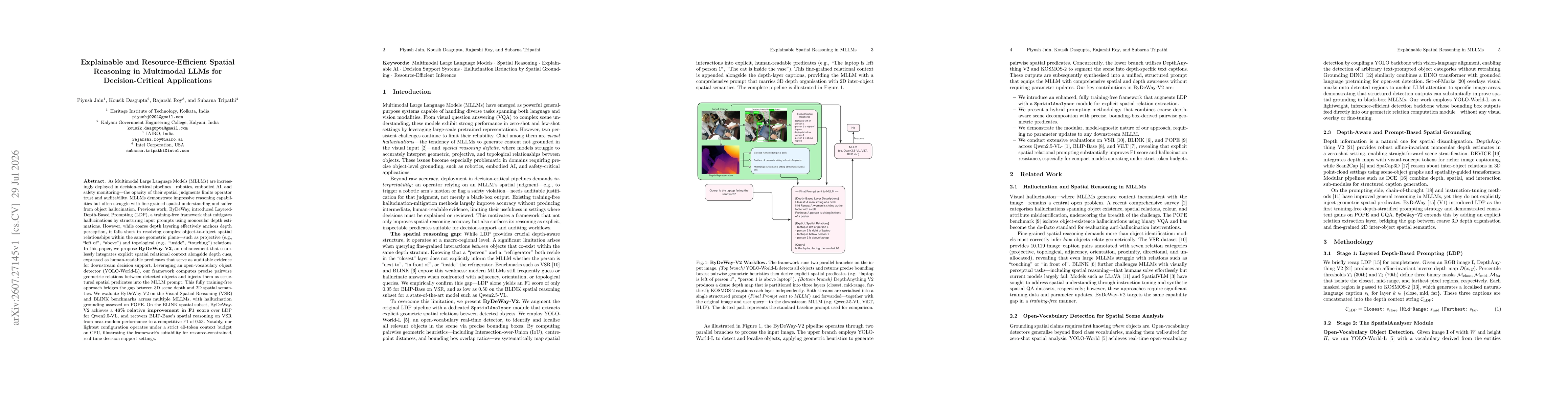 Thumbnail for Explainable and Resource-Efficient Spatial Reasoning in Multimodal LLMs for Decision-Critical Applications