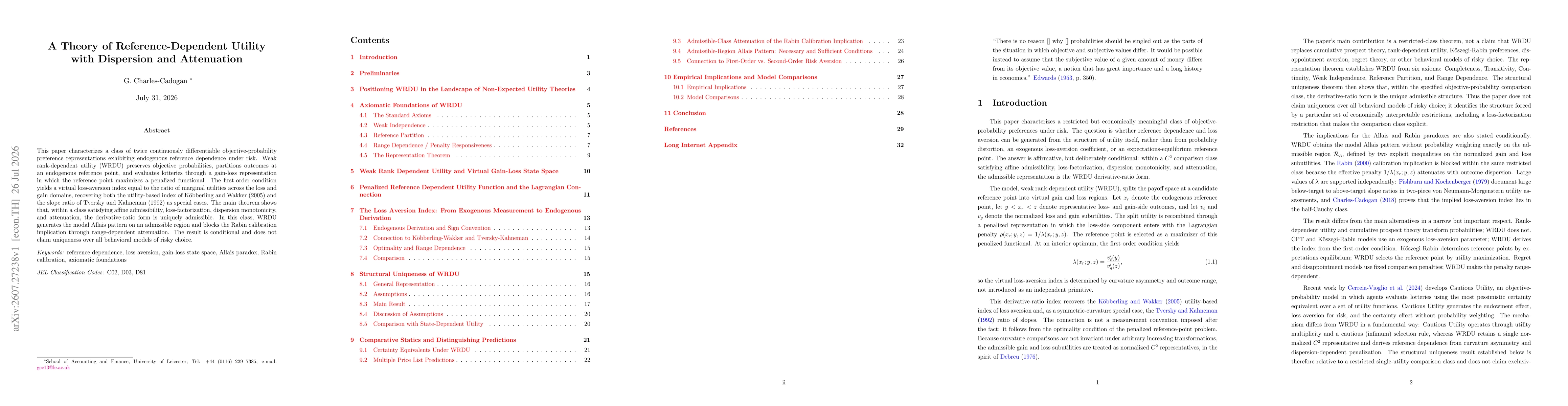 Thumbnail for A Theory of Reference-Dependent Utility