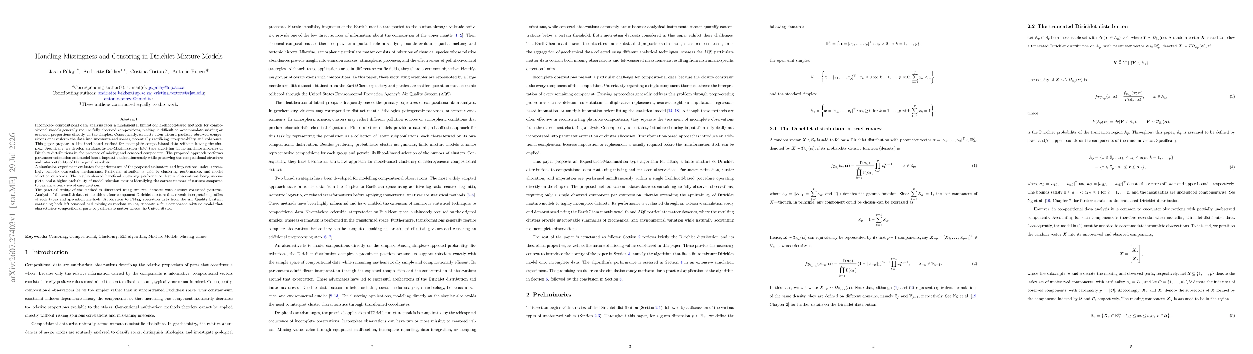 Thumbnail for Handling Missingness and Censoring in Dirichlet Mixture Models