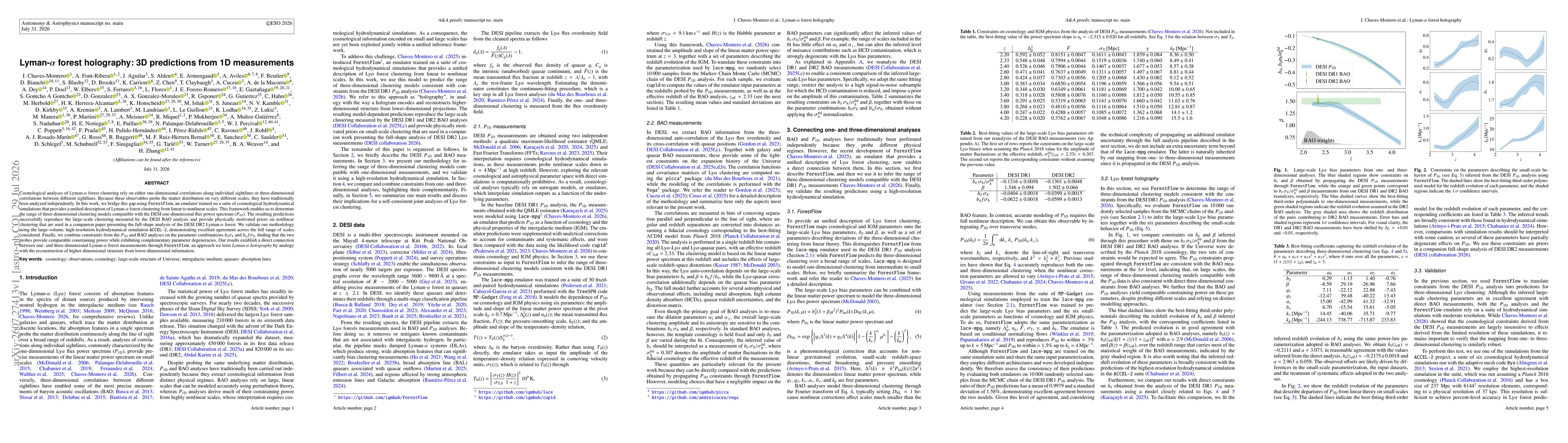 Thumbnail for Lyman-$α$ forest holography: 3D predictions from 1D measurements
