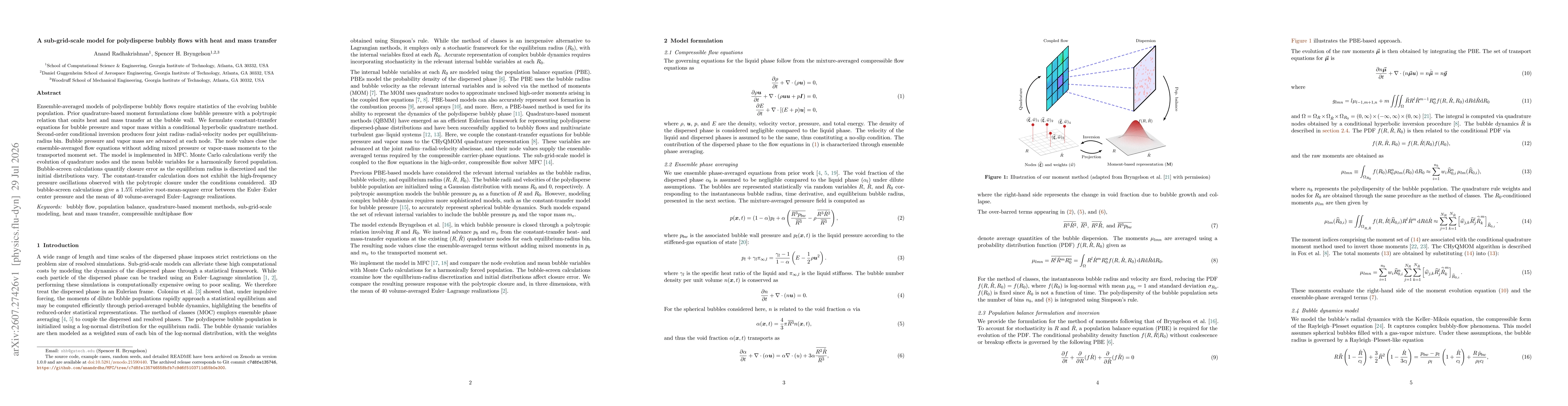 Thumbnail for A sub-grid-scale model for polydisperse bubbly flows with heat and mass transfer