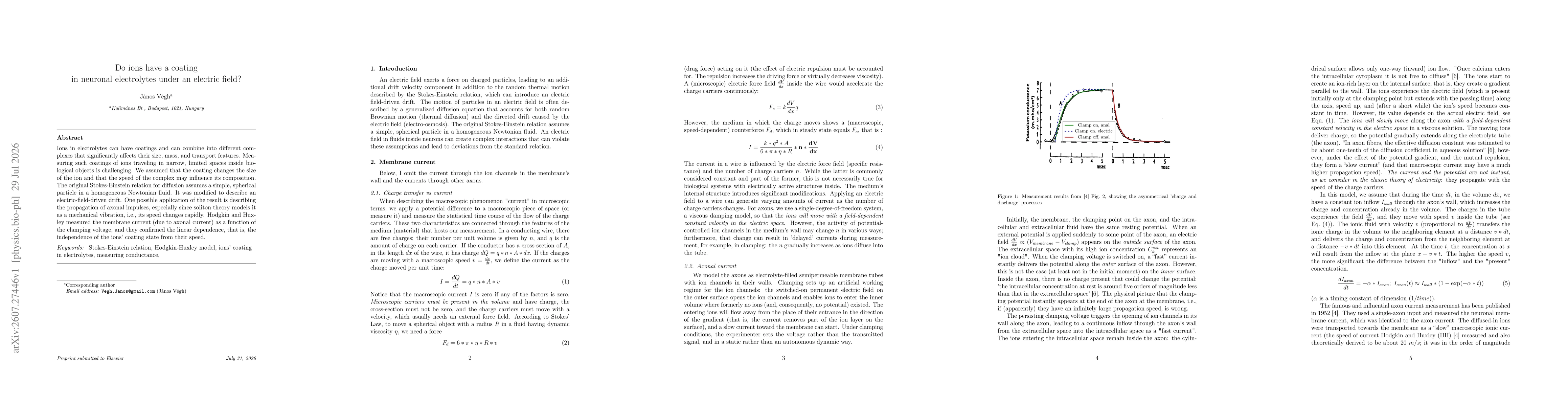 Thumbnail for Do ions have a coating in neuronal electrolytes under an electric field?