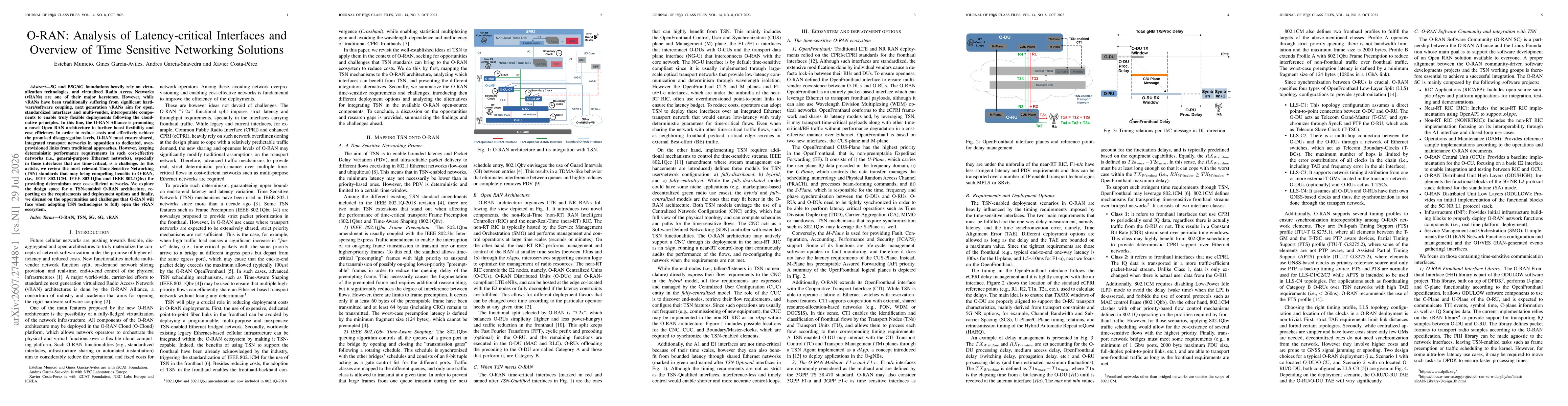 Thumbnail for O-RAN: Analysis of Latency-critical Interfaces and Overview of Time Sensitive Networking Solutions