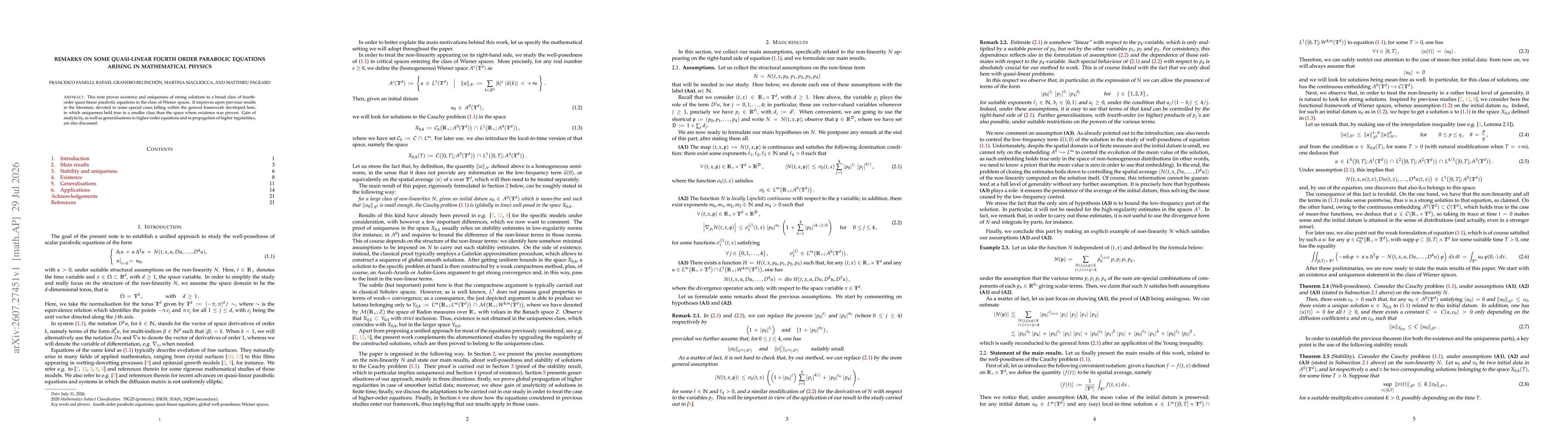 Thumbnail for Remarks on some quasi-linear fourth order parabolic equations arising in mathematical physics