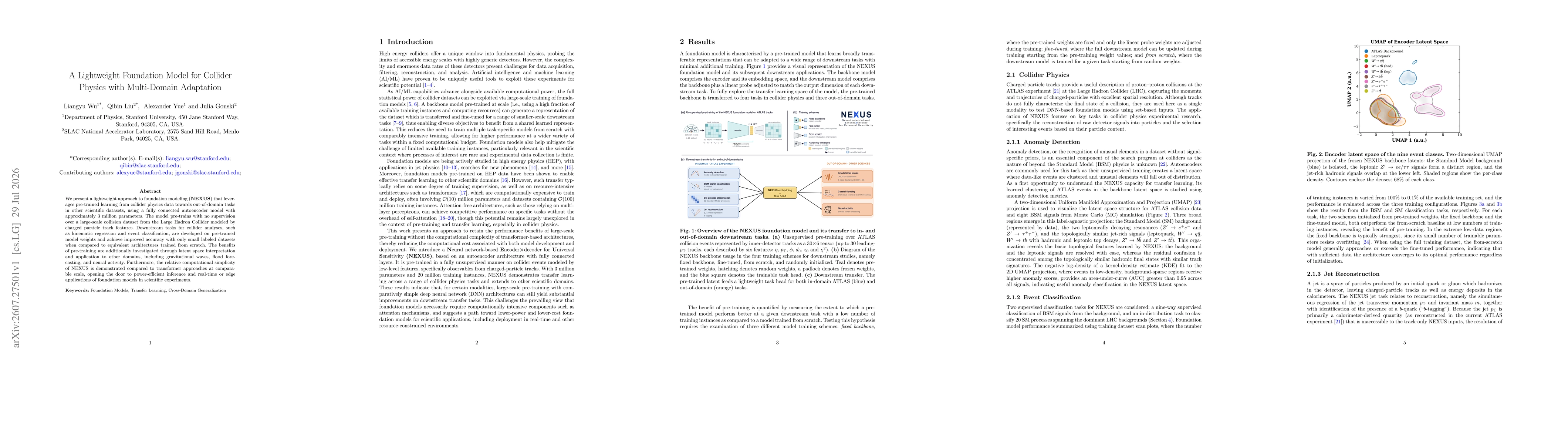Thumbnail for A Lightweight Foundation Model for Collider Physics with Multi-Domain Adaptation