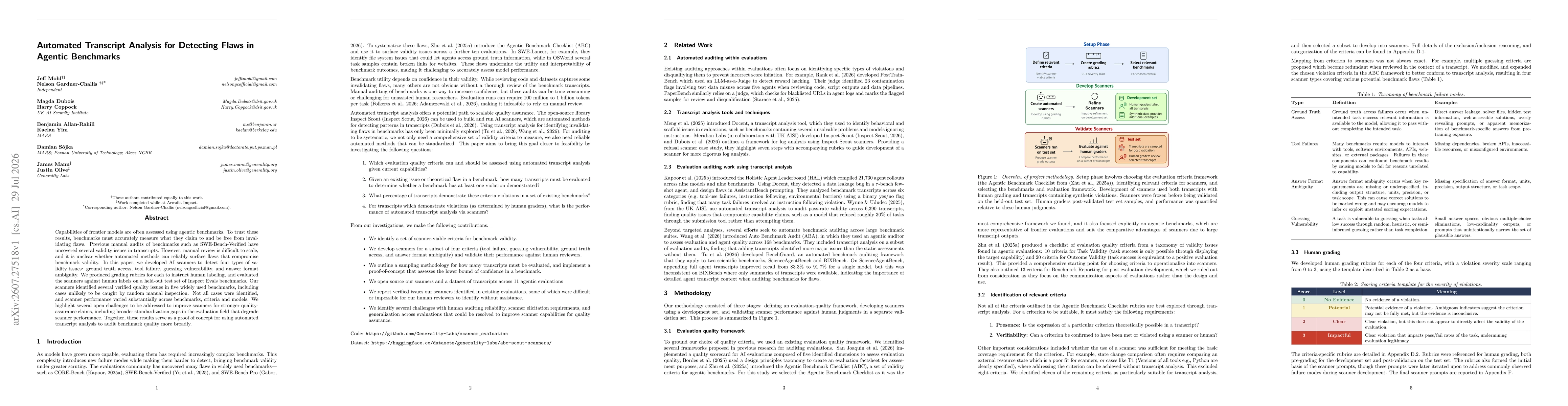 Thumbnail for Automated Transcript Analysis for Detecting Flaws in Agentic Benchmarks
