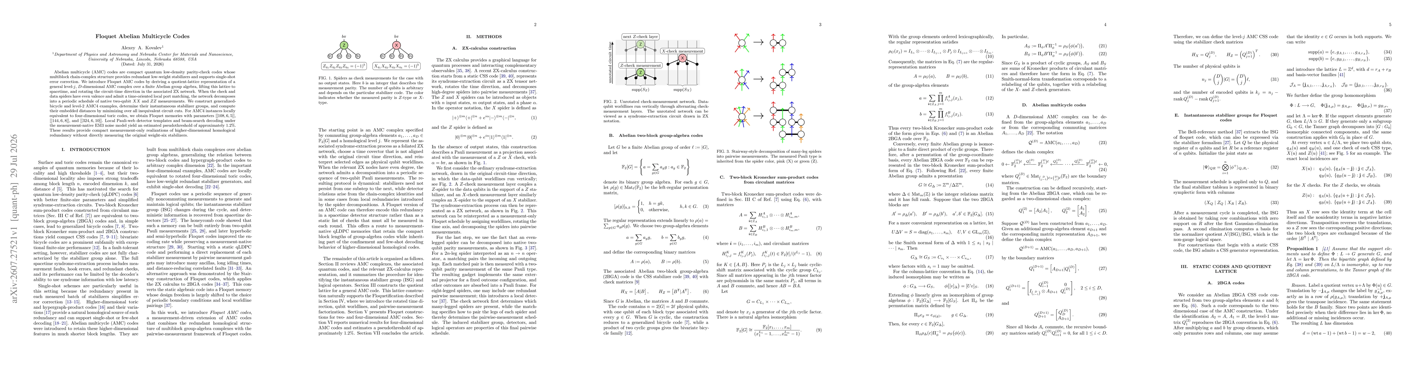Thumbnail for Floquet Abelian Multicycle Codes