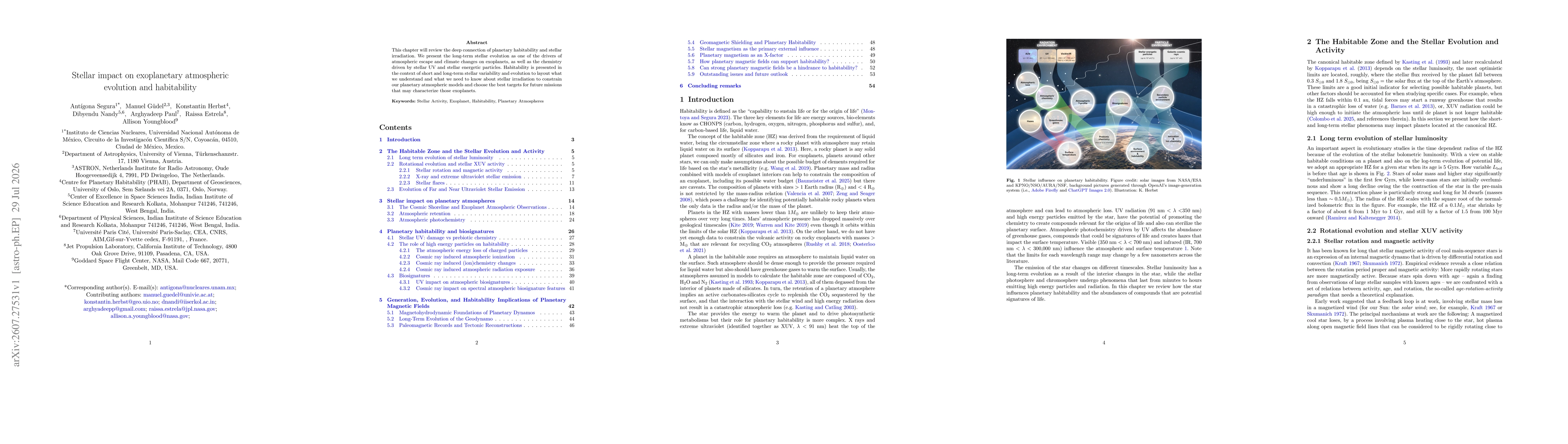 Thumbnail for Stellar Activity, Exoplanet, Habitability, Planetary Atmospheres