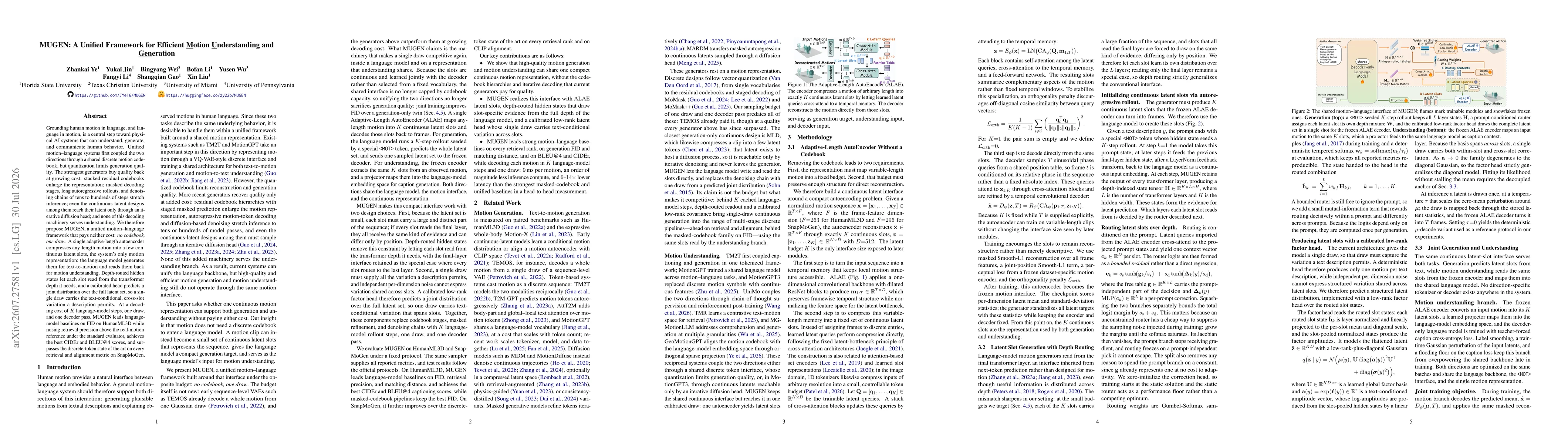 Thumbnail for MUGEN: A Unified Framework for Efficient Motion Understanding and Generation