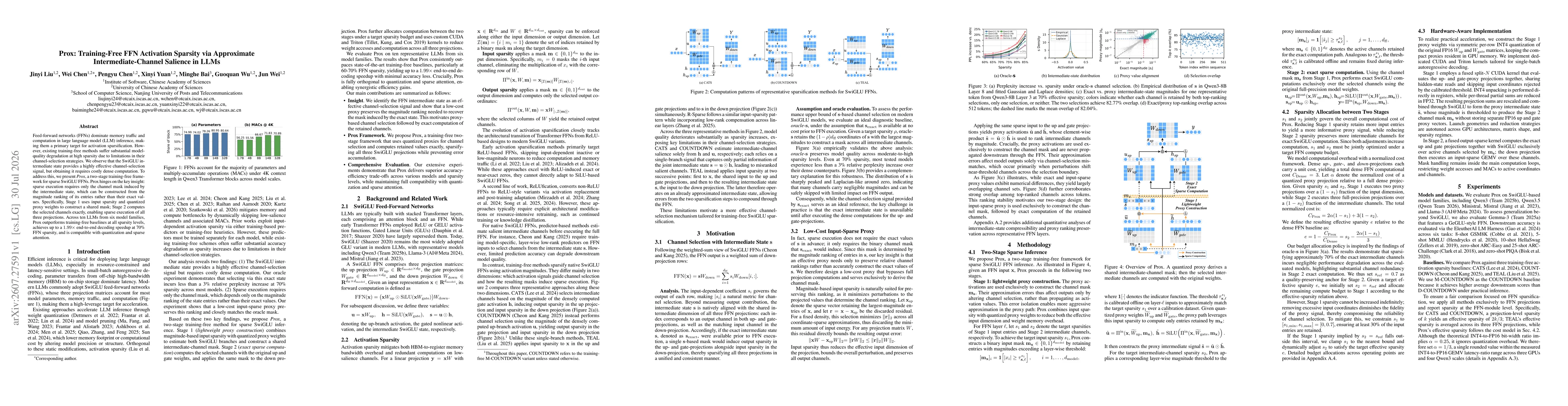 Thumbnail for Prox: Training-Free FFN Activation Sparsity via Approximate Intermediate-Channel Salience in LLMs