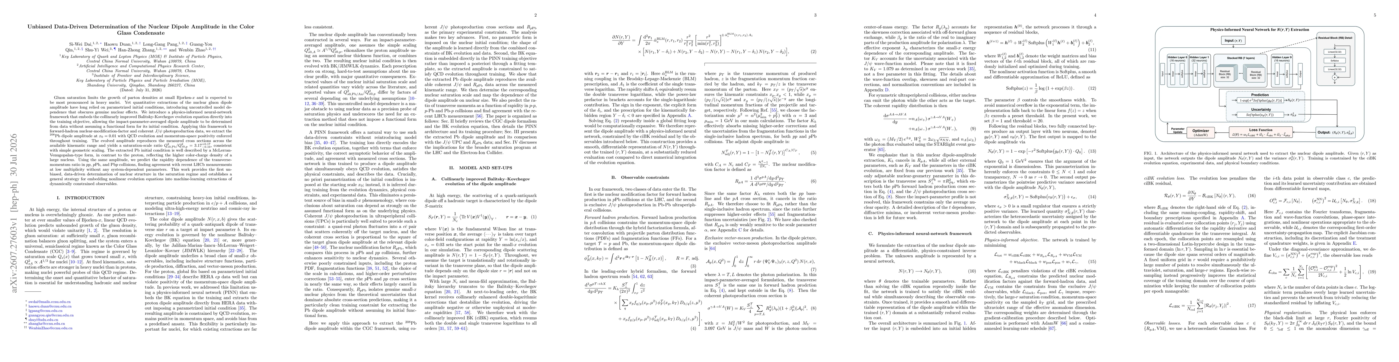 Thumbnail for Unbiased Data-Driven Determination of the Nuclear Dipole Amplitude in the Color Glass Condensate