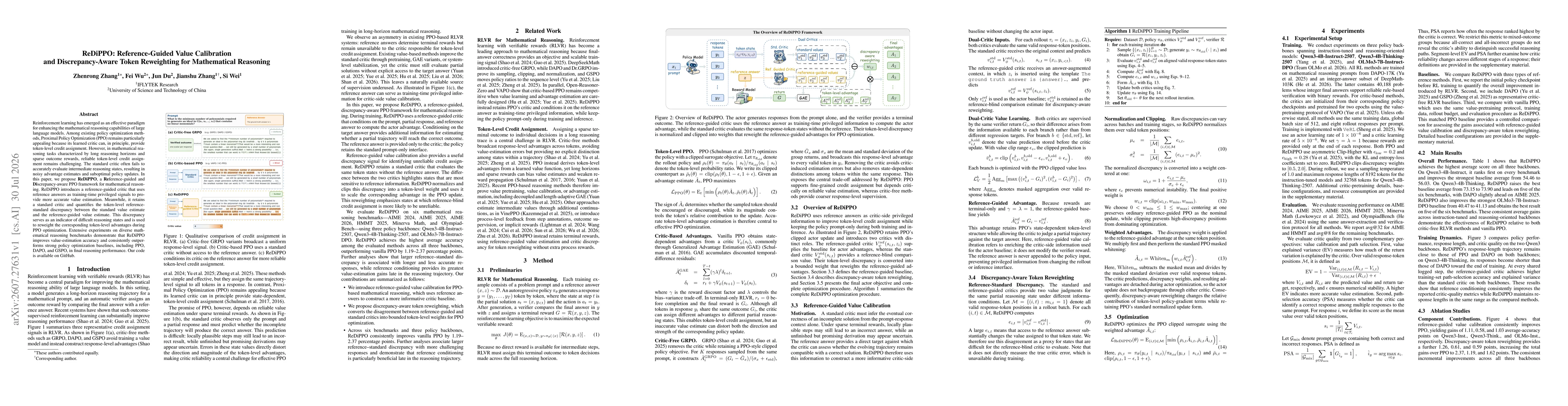 Thumbnail for ReDiPPO: Reference-Guided Value Calibration and Discrepancy-Aware Token Reweighting for Mathematical Reasoning