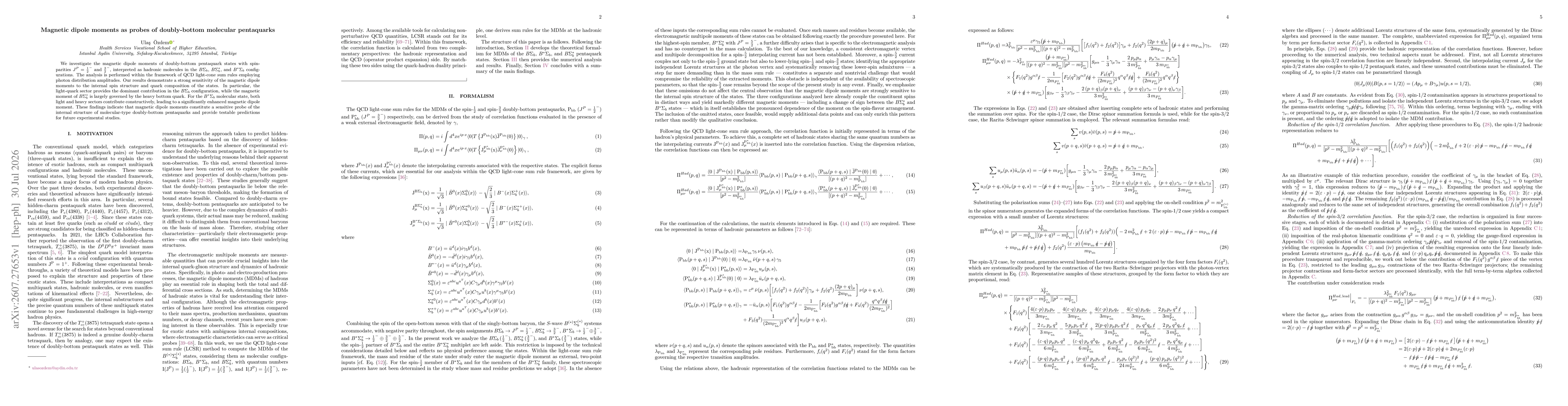 Thumbnail for Magnetic dipole moments as probes of doubly-bottom molecular pentaquarks