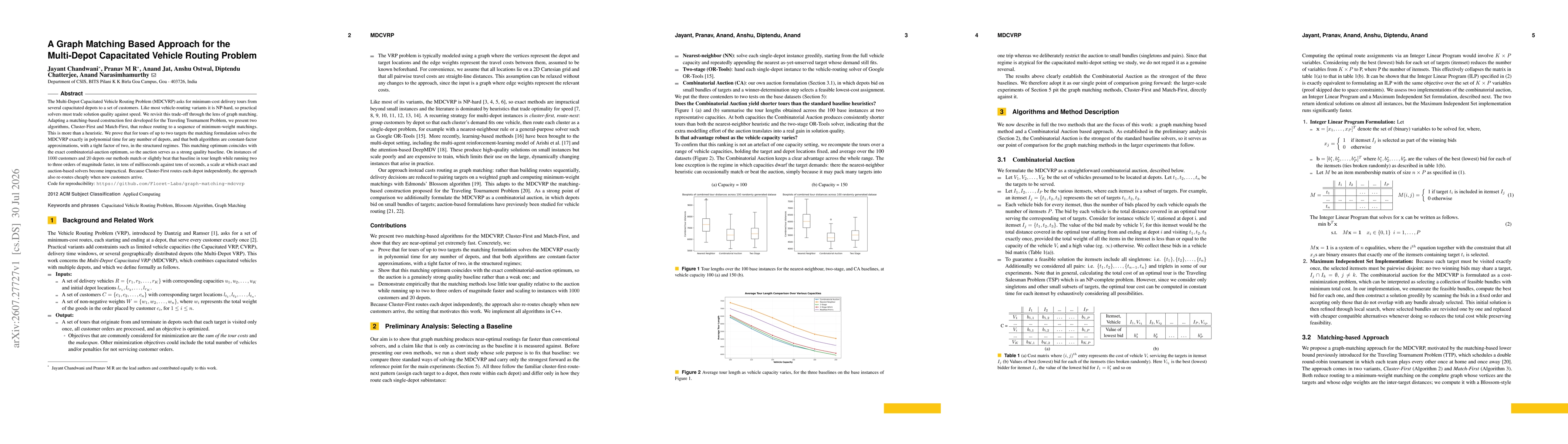 Thumbnail for A Graph Matching Based Approach for the Multi-Depot Capacitated Vehicle Routing Problem