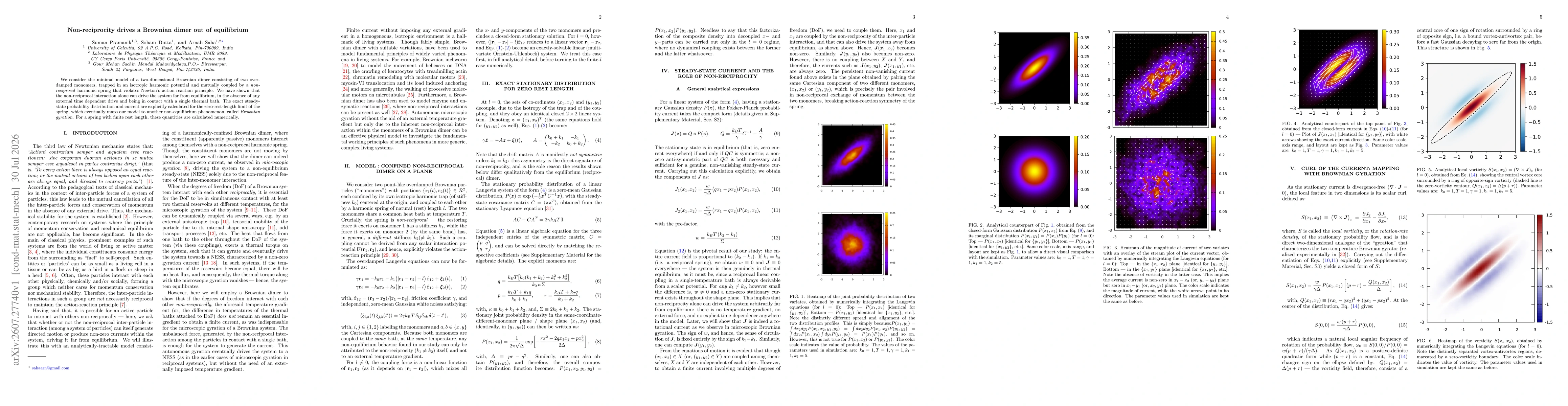 Thumbnail for Non-reciprocity drives a Brownian dimer out of equilibrium