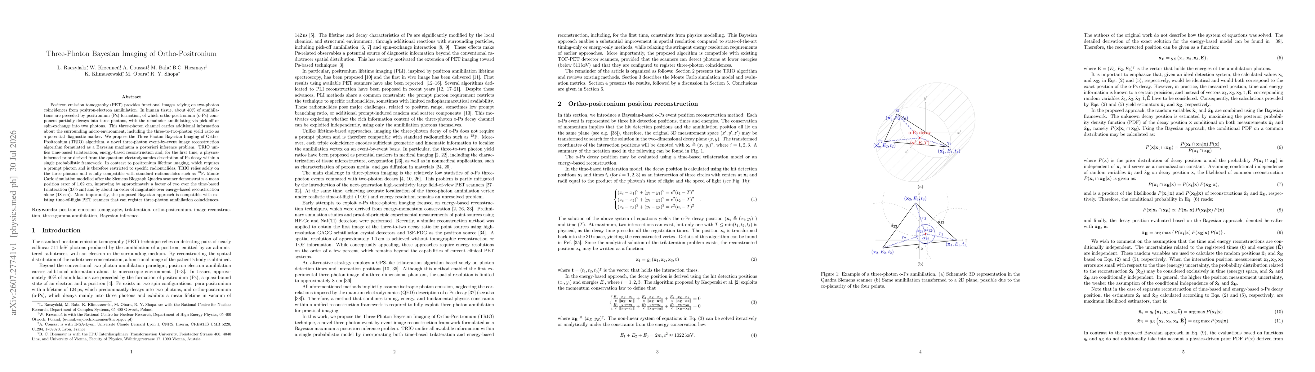 Thumbnail for Three-Photon Bayesian Imaging of Ortho-Positronium