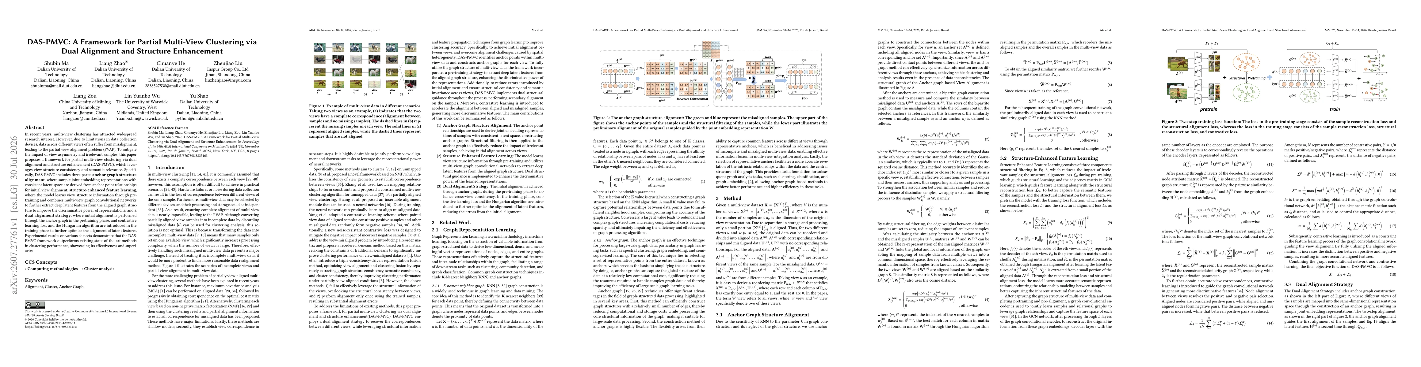 Thumbnail for DAS-PMVC: A Framework for Partial Multi-View Clustering via Dual Alignment and Structure Enhancement