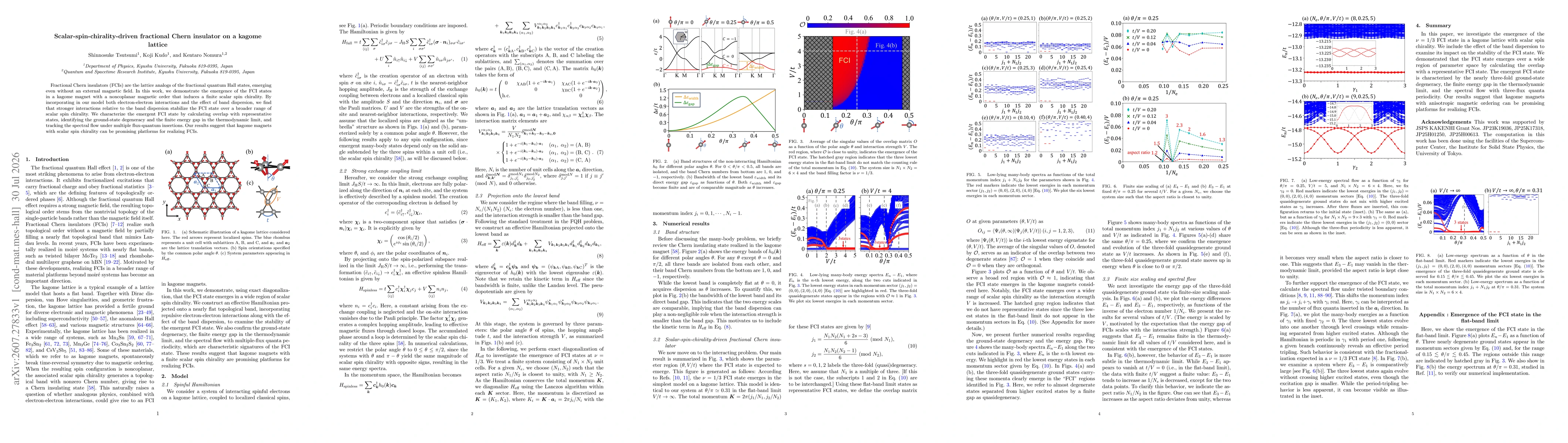 Thumbnail for Scalar-spin-chirality-driven fractional Chern insulator on a kagome lattice
