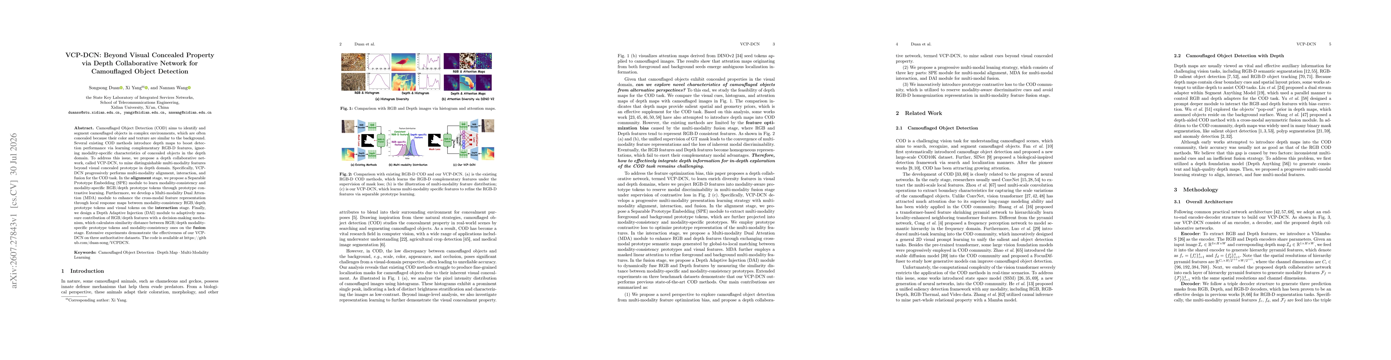 Thumbnail for VCP-DCN: Beyond Visual Concealed Property via Depth Collaborative Network for Camouflaged Object Detection