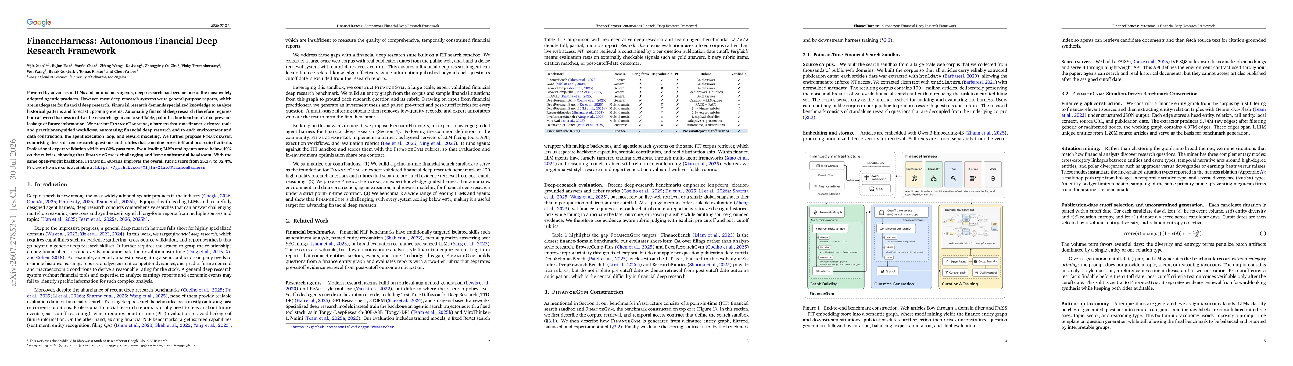 Thumbnail for FinanceHarness: Autonomous Financial Deep Research Framework