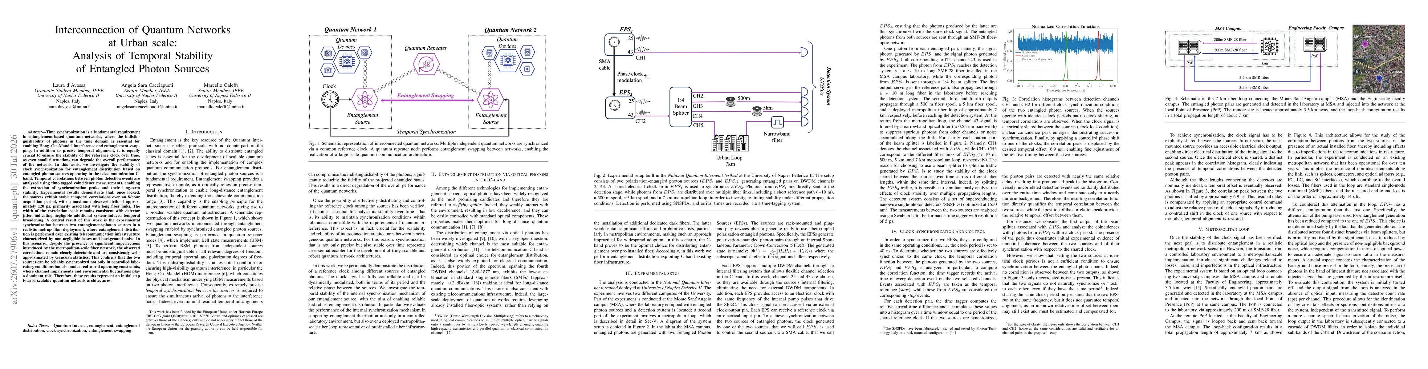 Thumbnail for Interconnection of Quantum Networks at Urban scale: Analysis of Temporal Stability of Entangled Photon Sources