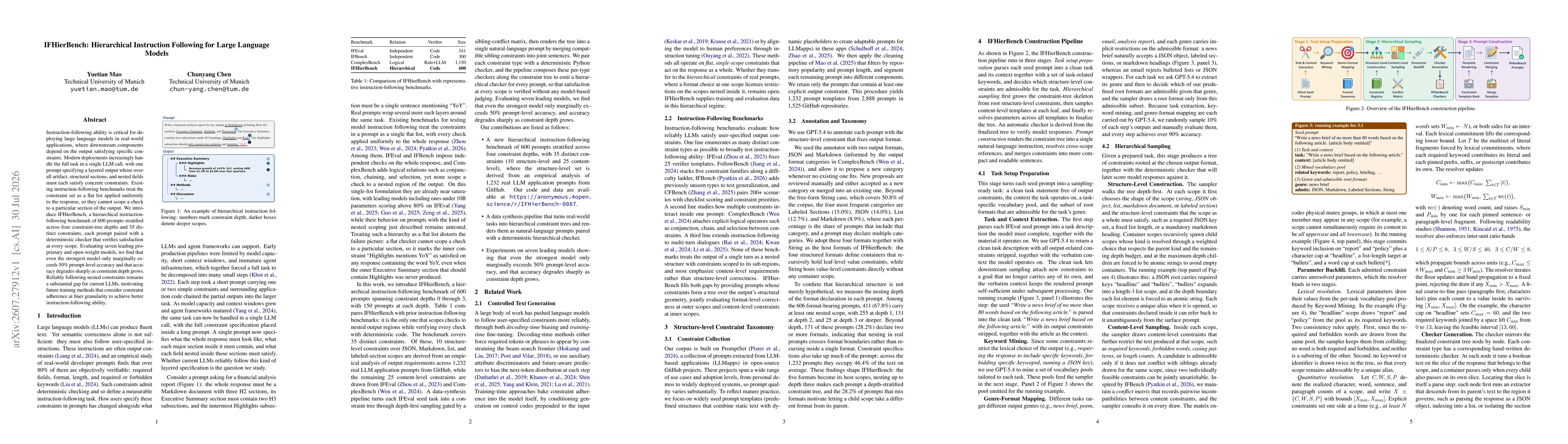 Thumbnail for IFHierBench: Hierarchical Instruction Following for Large Language Models