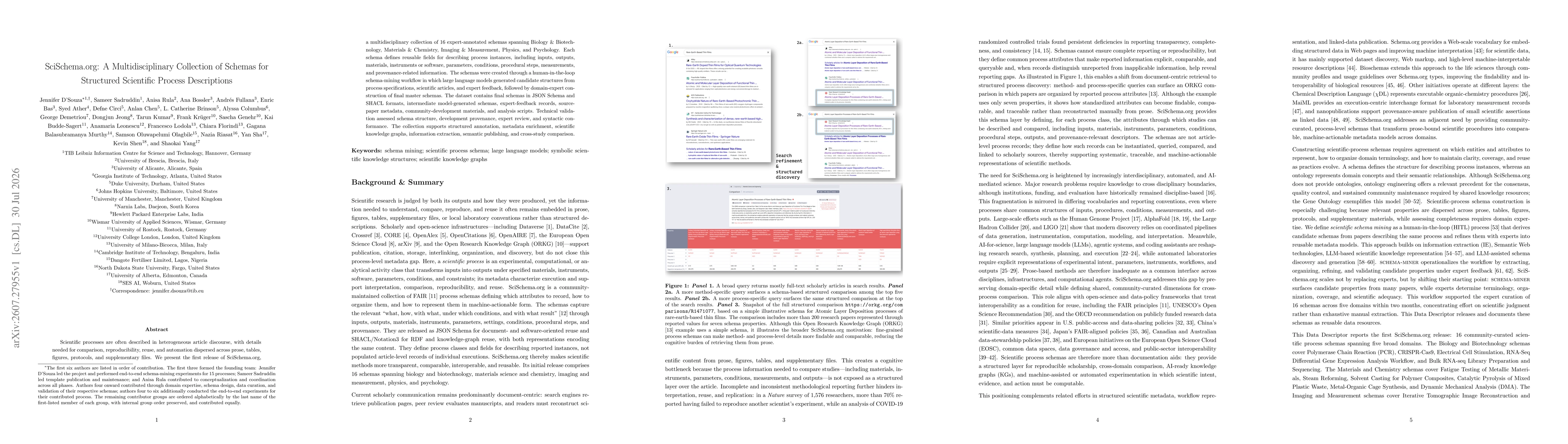 Thumbnail for SciSchema.org: A Multidisciplinary Collection of Schemas for Structured Scientific Process Descriptions