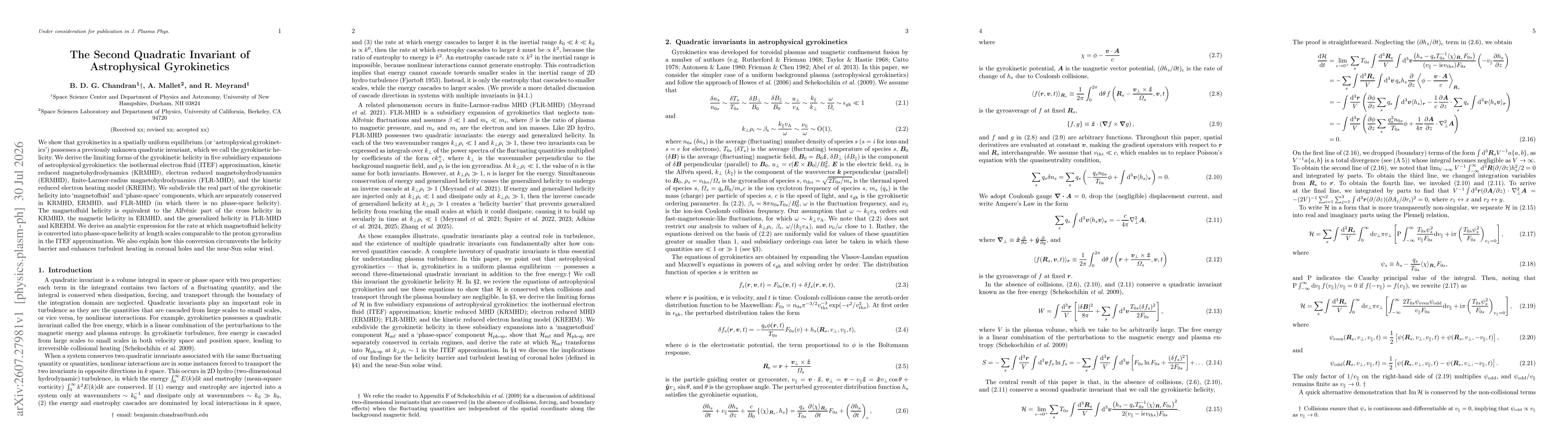 Thumbnail for The Second Quadratic Invariant of Astrophysical Gyrokinetics