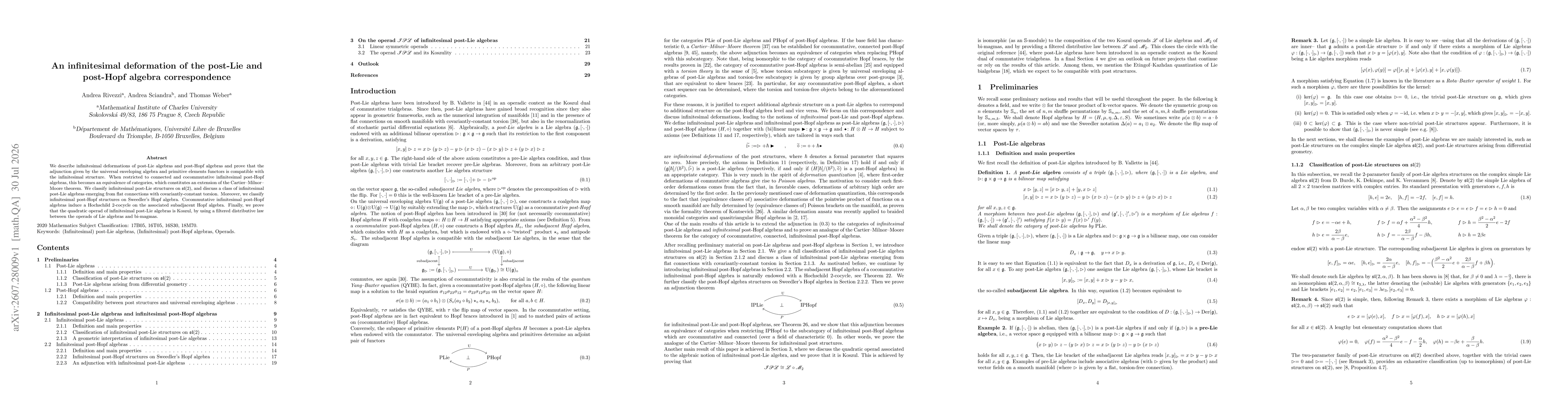Thumbnail for An infinitesimal deformation of the post-Lie and post-Hopf algebra correspondence