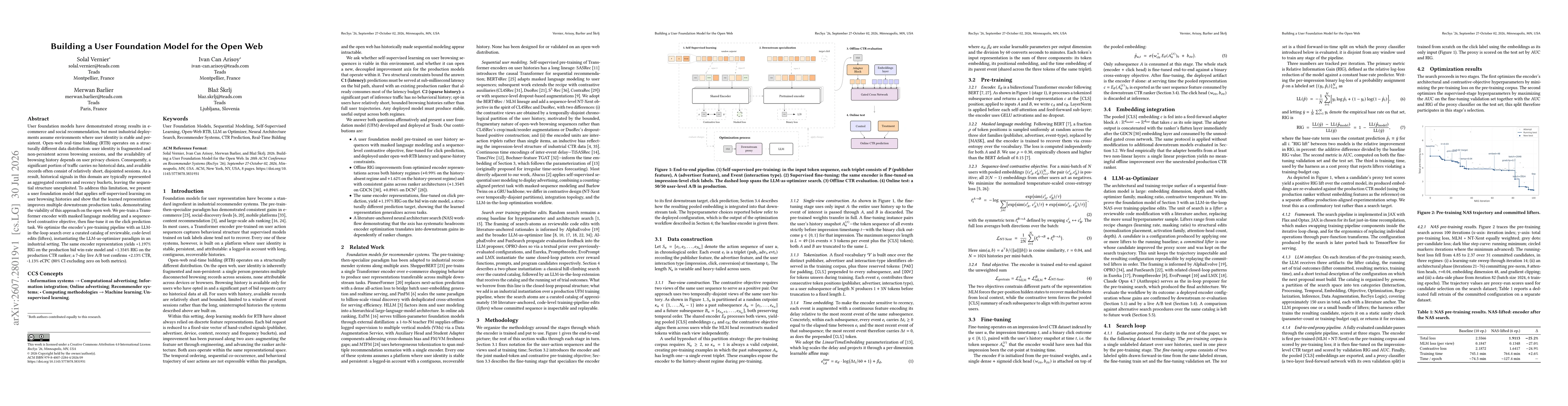 Thumbnail for Building a User Foundation Model for the Open Web
