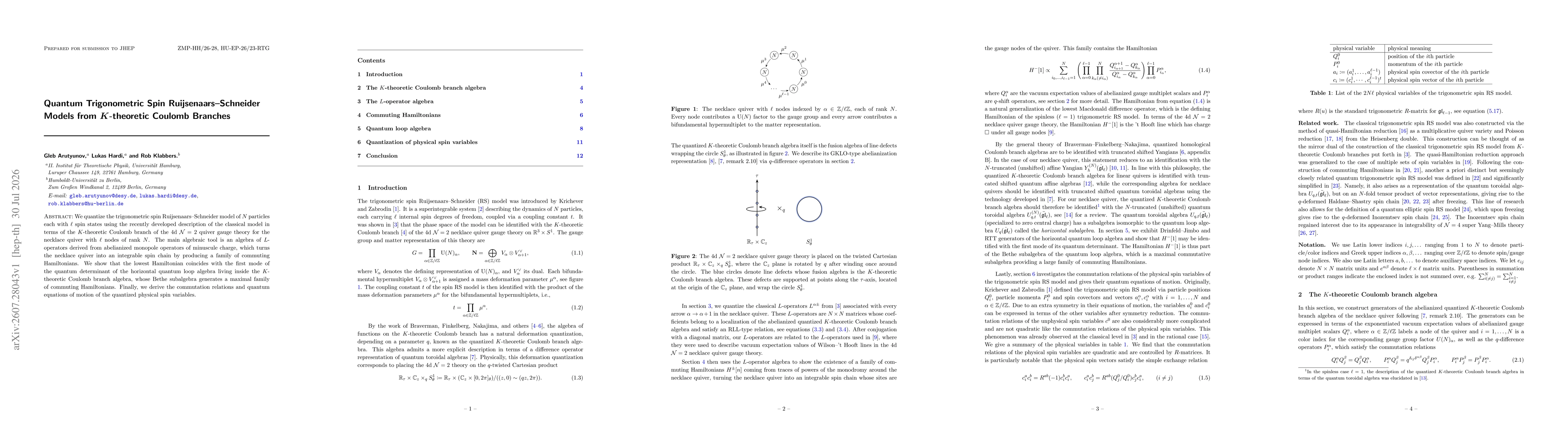 Thumbnail for Quantum Trigonometric Spin Ruijsenaars-Schneider Models from $K$-theoretic Coulomb Branches