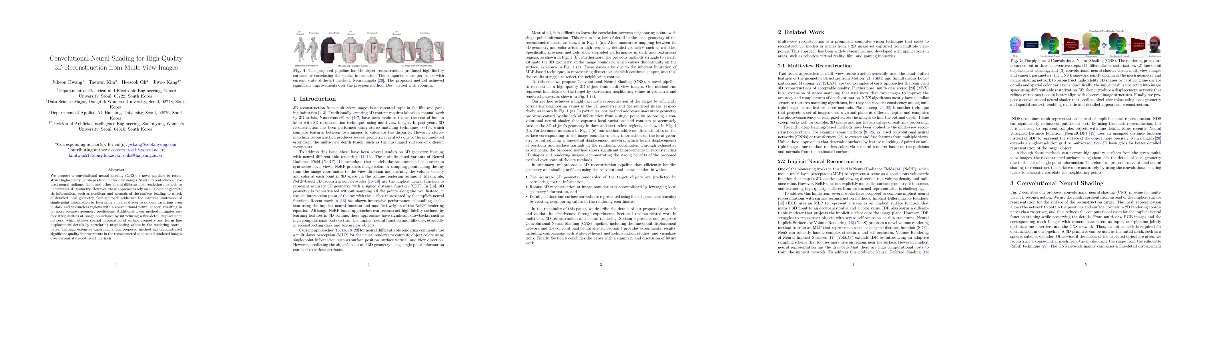 Thumbnail for Convolutional Neural Shading for High-Quality 3D Reconstruction from Multi-View Images
