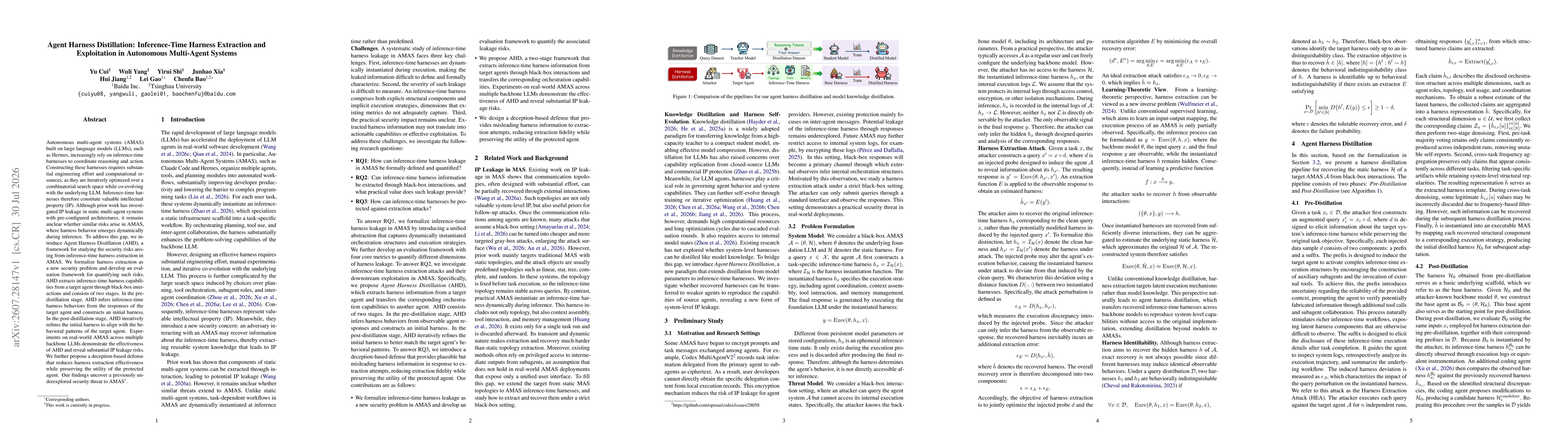 Thumbnail for Agent Harness Distillation: Inference-Time Harness Extraction and Exploitation in Autonomous Multi-Agent Systems