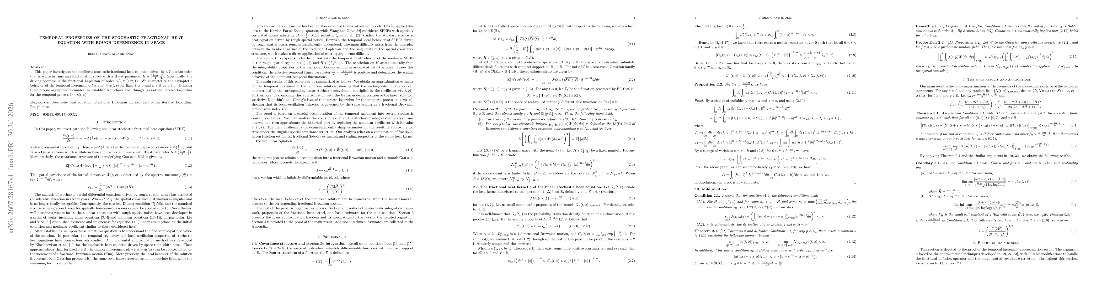 Thumbnail for Temporal properties of the stochastic fractional heat equation with rough dependence in space