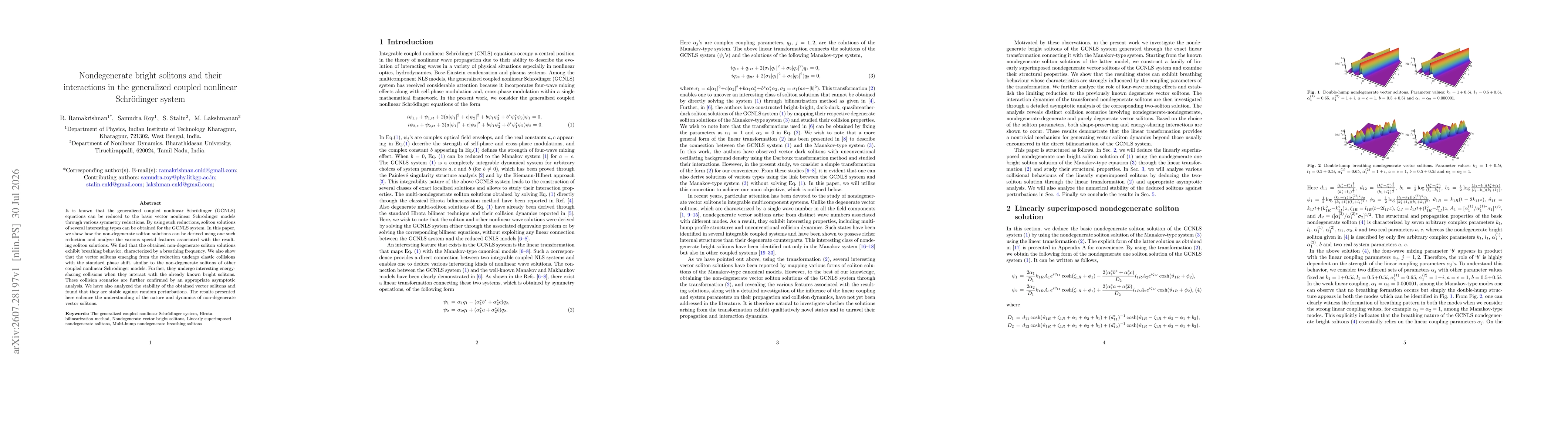 Thumbnail for Nondegenerate bright solitons and their interactions in the generalized coupled nonlinear Schroedinger system