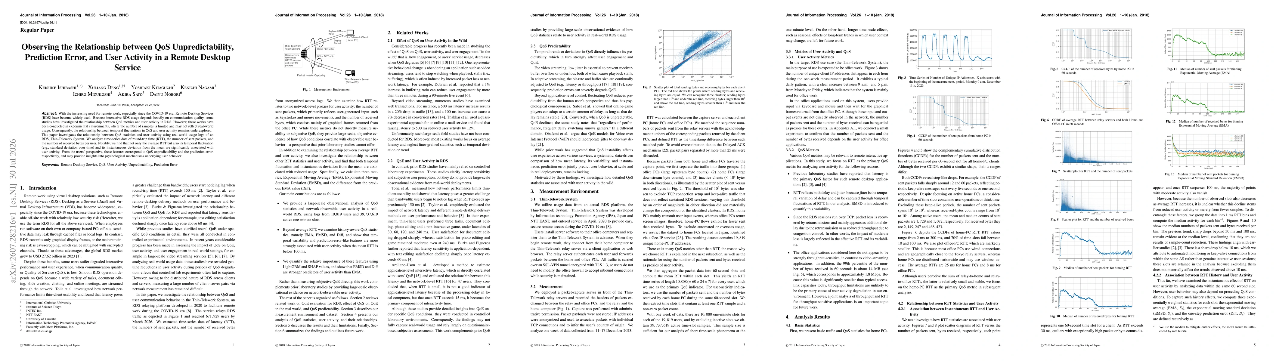 Thumbnail for Observing the Relationship between QoS Unpredictability, Prediction Error, and User Activity in a Remote Desktop Service