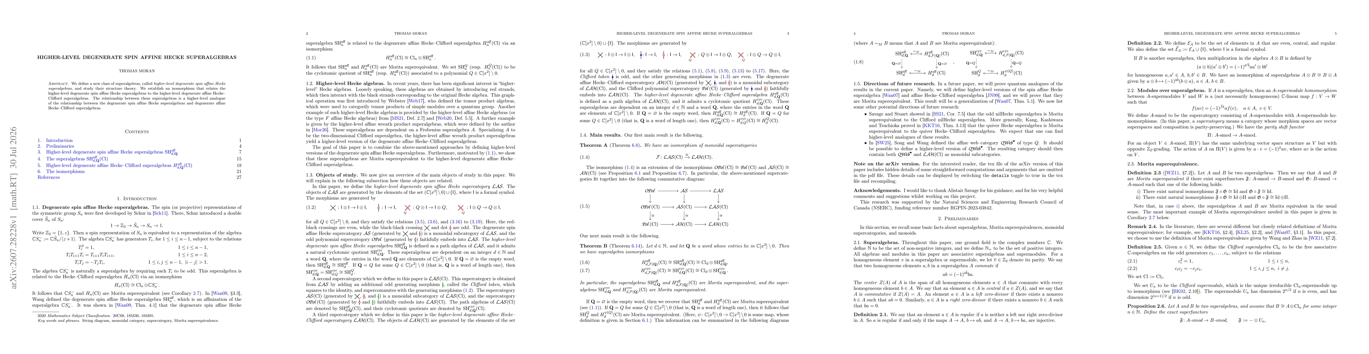 Thumbnail for Higher-level degenerate spin affine Hecke superalgebras