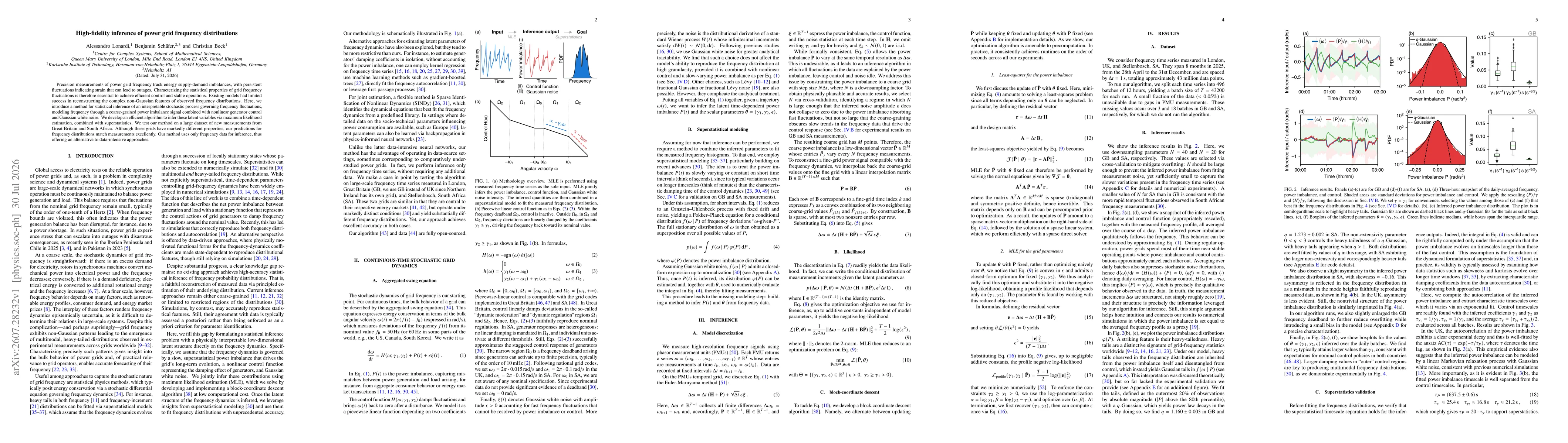 Thumbnail for High-fidelity inference of power grid frequency distributions