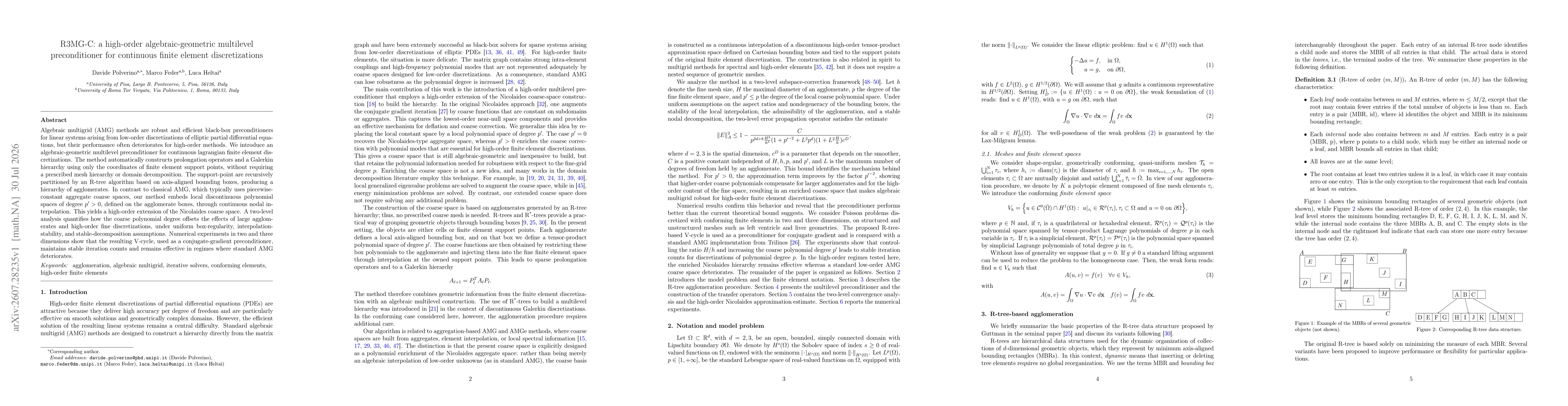 Thumbnail for R3MG-C: a high-order algebraic-geometric multilevel preconditioner for continuous finite element discretizations