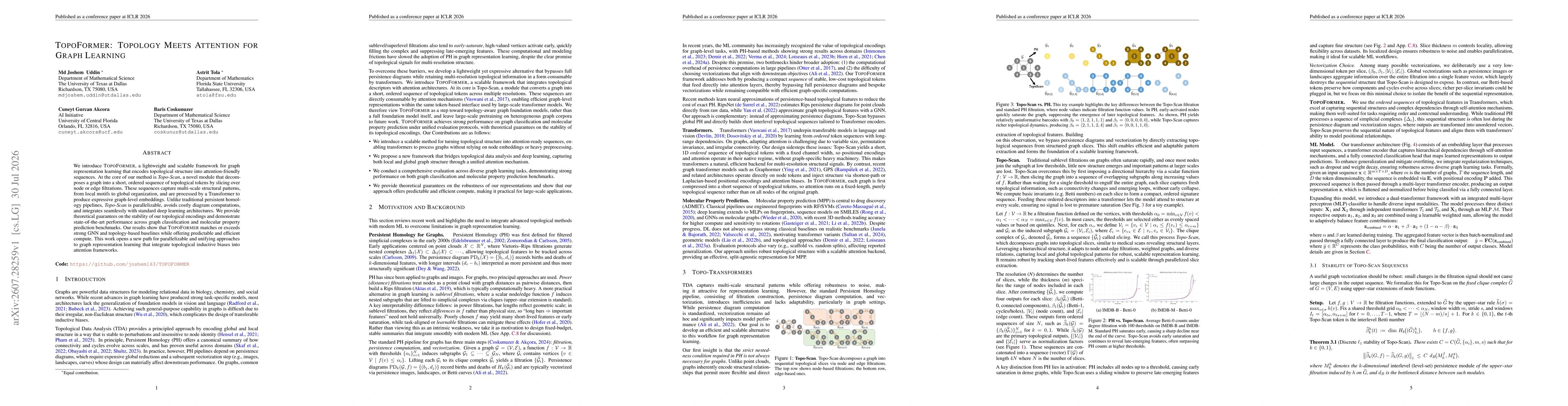 Thumbnail for TopoFormer: Topology Meets Attention for Graph Learning