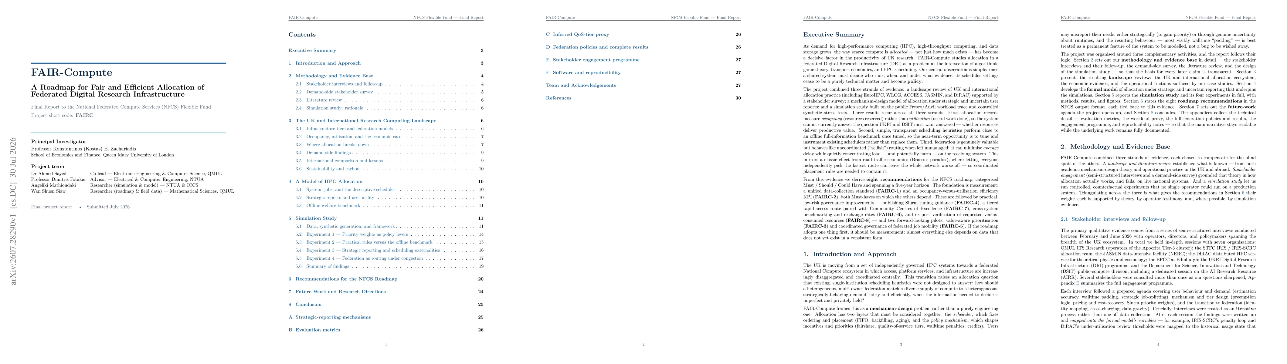 Thumbnail for FAIR-Compute: A Roadmap for Fair and Efficient Allocation of Federated Digital Research Infrastructure