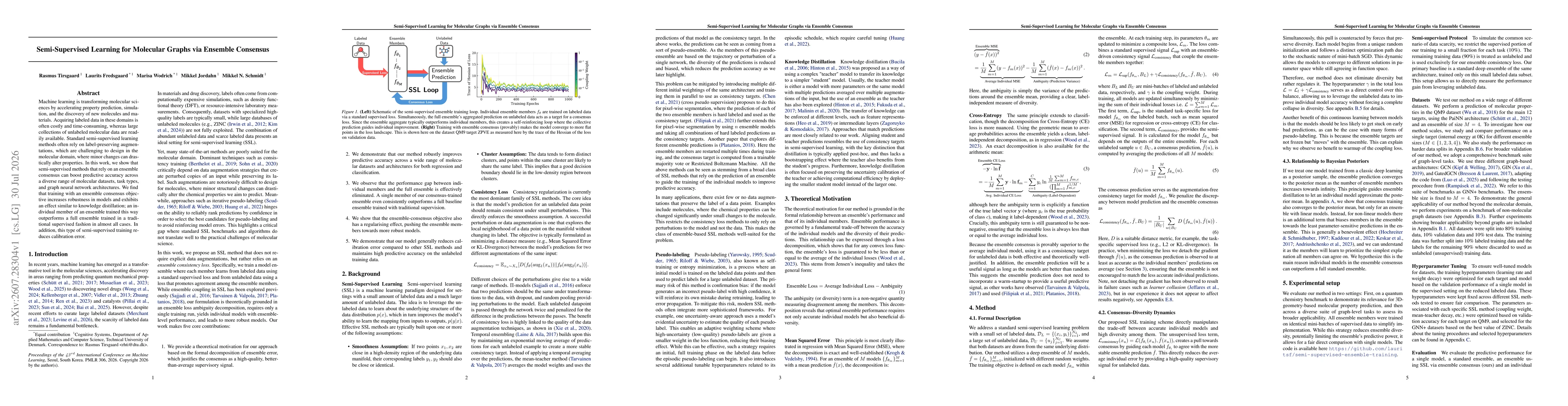 Thumbnail for Semi-Supervised Learning for Molecular Graphs via Ensemble Consensus