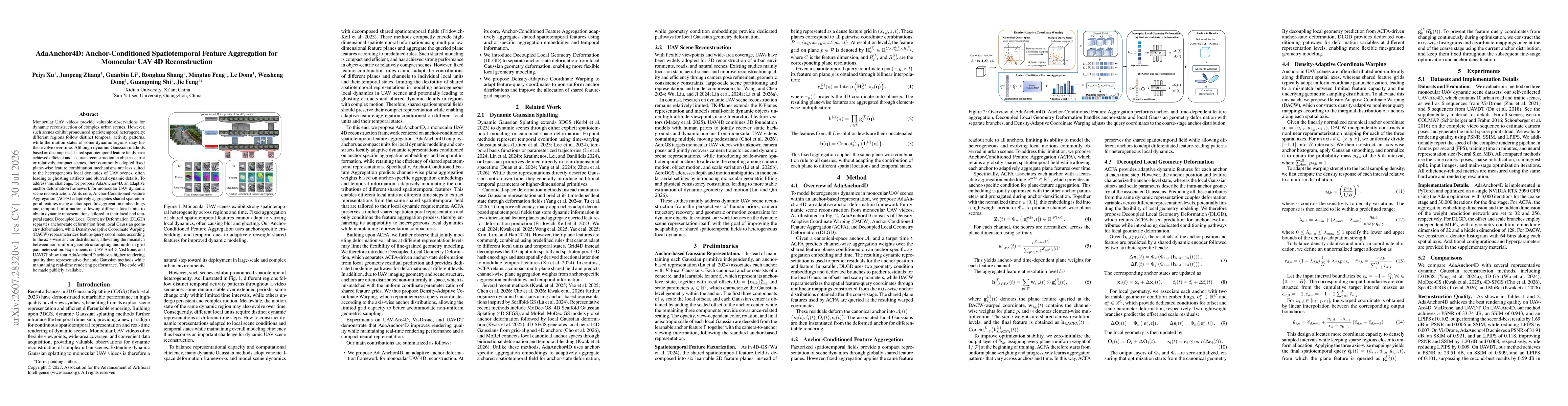 Thumbnail for AdaAnchor4D: Anchor-Conditioned Spatiotemporal Feature Aggregation for Monocular UAV 4D Reconstruction