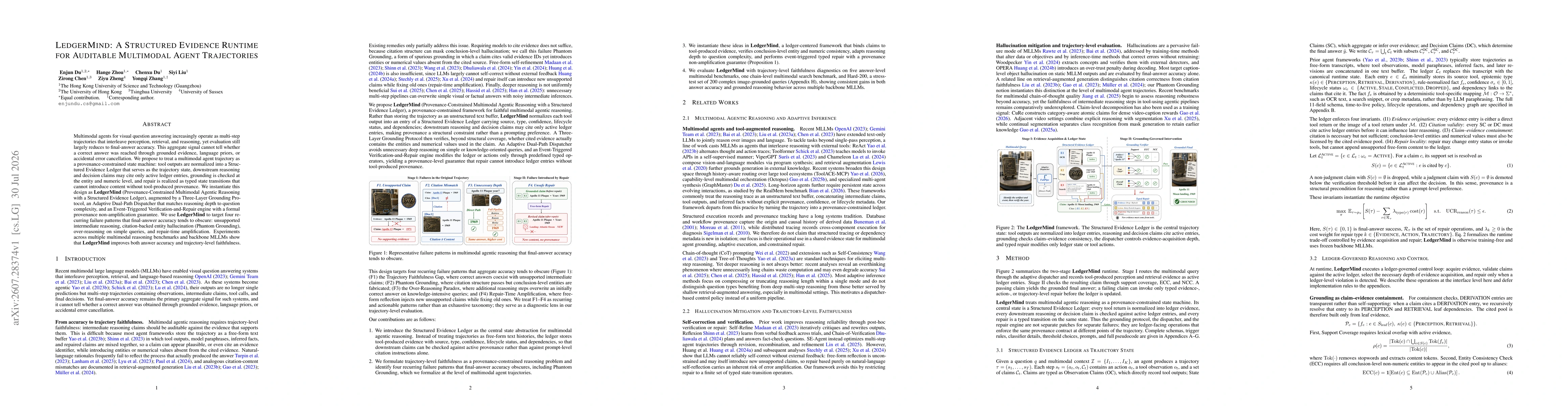 Thumbnail for LEDGERMIND: Provenance-Constrained Multimodal Agentic Reasoning with a Structured Evidence Ledger